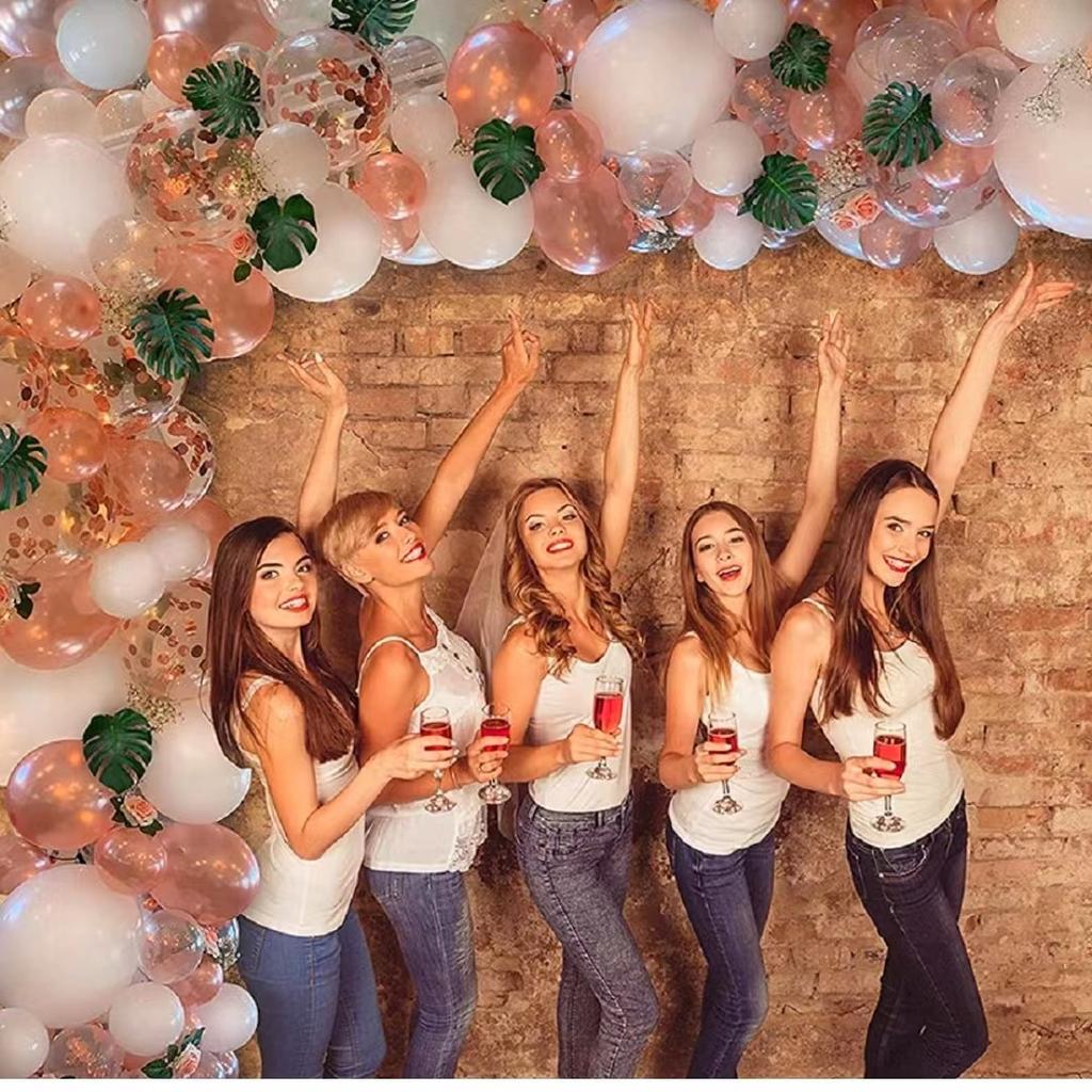 Rose Gold Wind Balloon Chain Set, Birthday Atmosphere Arrangement Package, Party Wedding And Holiday Supplies