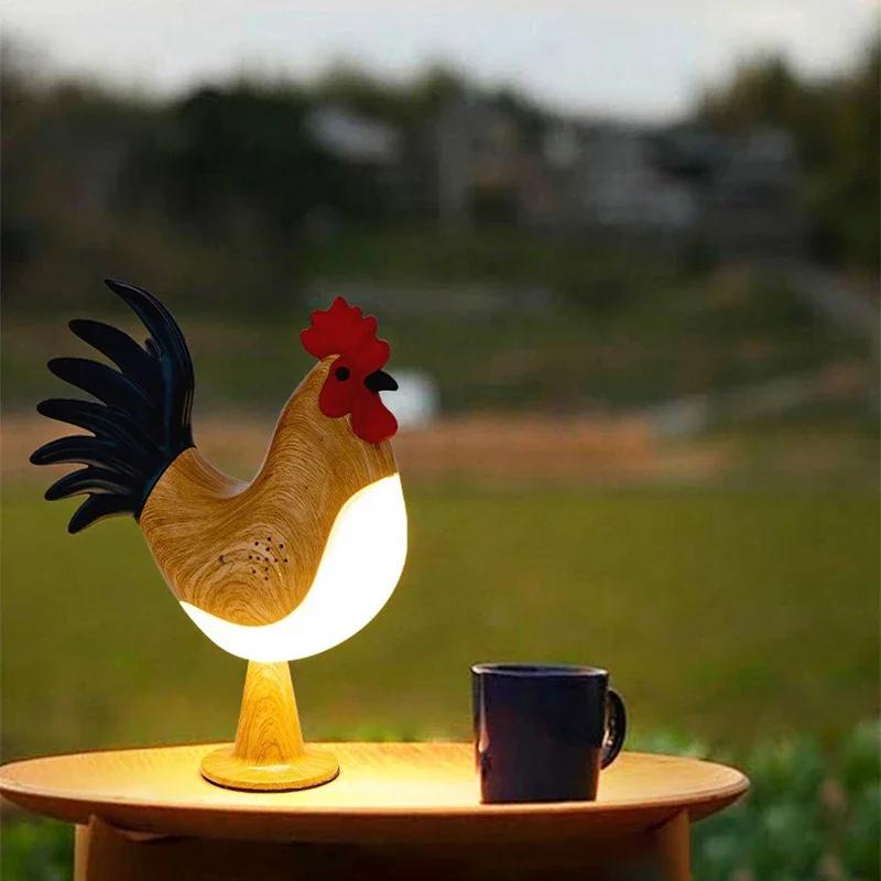 Creative Light Decorative Chicken Simulated Animal Funny Easter Home Decor Party Carnival Chicken Chick Night Light Ornaments