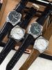 PABLO RAEZ Men's Dual Calendar Waterproof Quartz Watch with Leather Strap