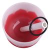 Crystal Singing Bowl Color Flower Pattern Matte Quartz Singing Bowl for Sound Healing Meditation