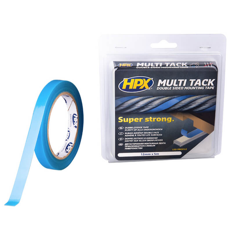 Double-Sided Multi Tack Mounting Tape For Led Profiles 12Mm X 5M, Transparent, Quick And Easy Installation, Durable, Good Adhesion
