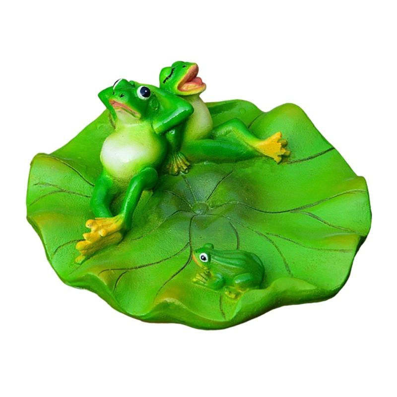 

Artificial Floating Leaf Frogs for Outdoor Pond Decoration Floating Leaf Ornament for Farmhouse Swimming Pool Decorations