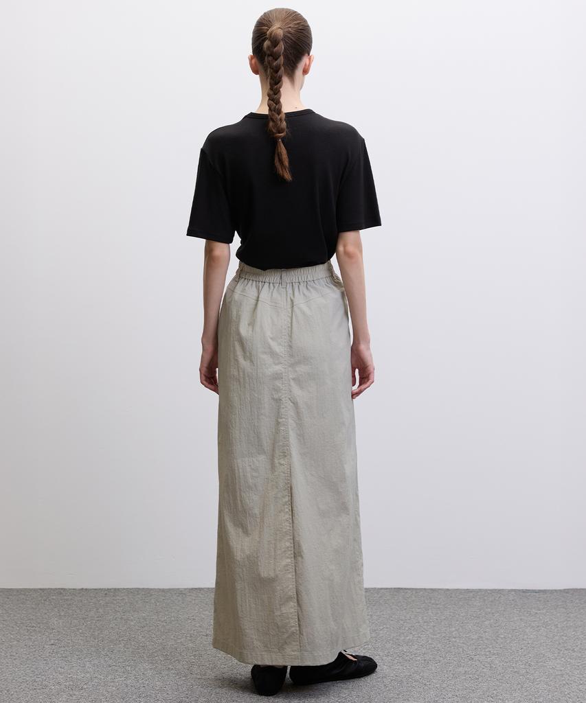 Hawaii Ha Kim [Atelier] Waistband Long Skirt_Beige