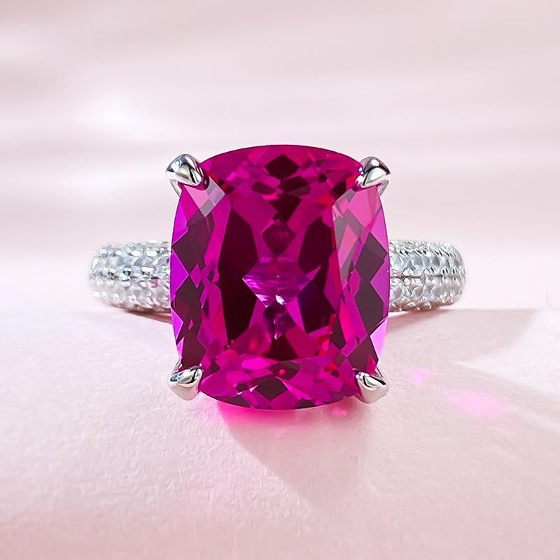 

S925 Sterling Silver Timely Running Square Diamond Rotating Ring with Sliding Atmosphere for Men and Women s Fashion Ring 5