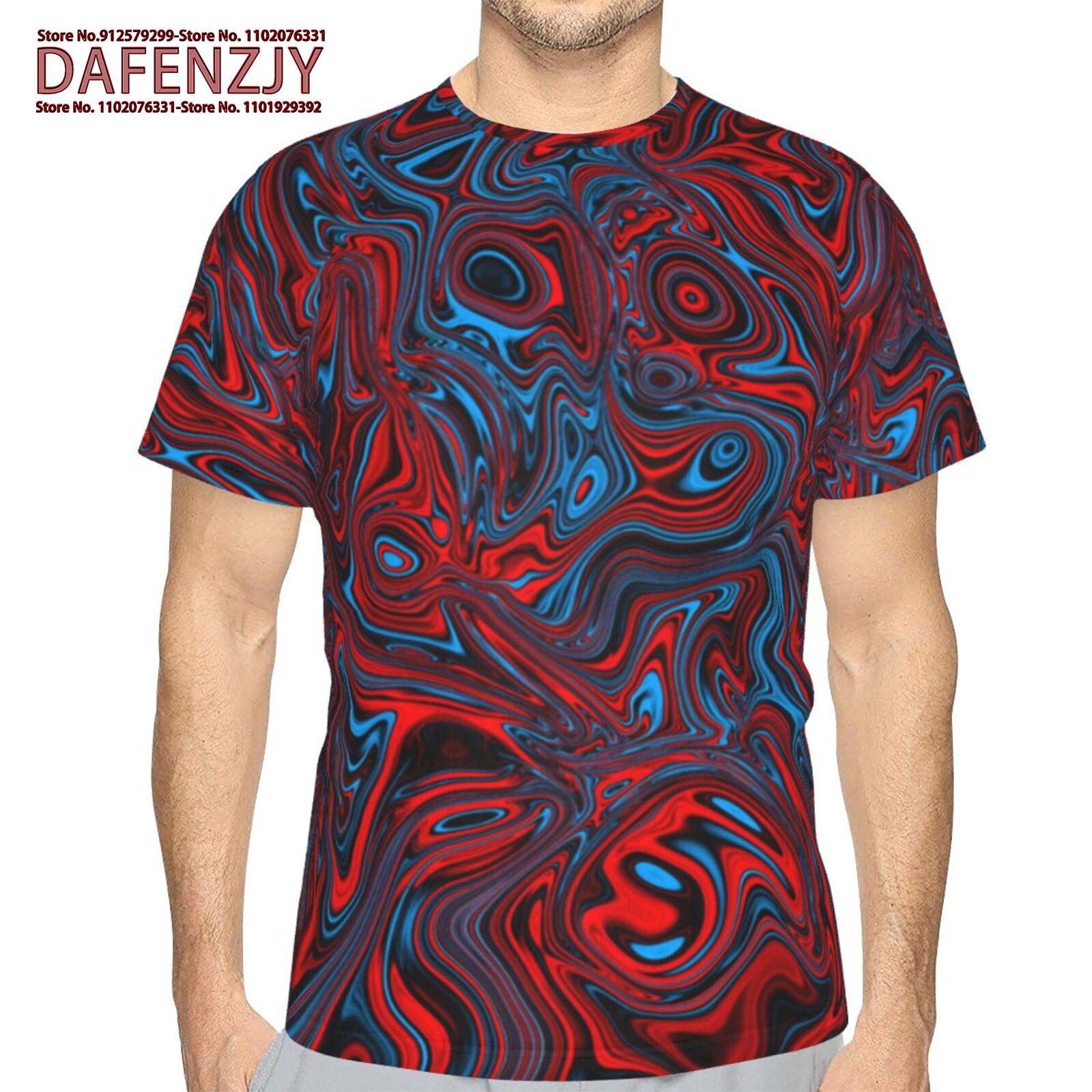 

Абстрактные модные геометрические 3D-принтованные футболки с принтом, мужские летние футболки с коротким рукавом, графика, мужская одежда S красный