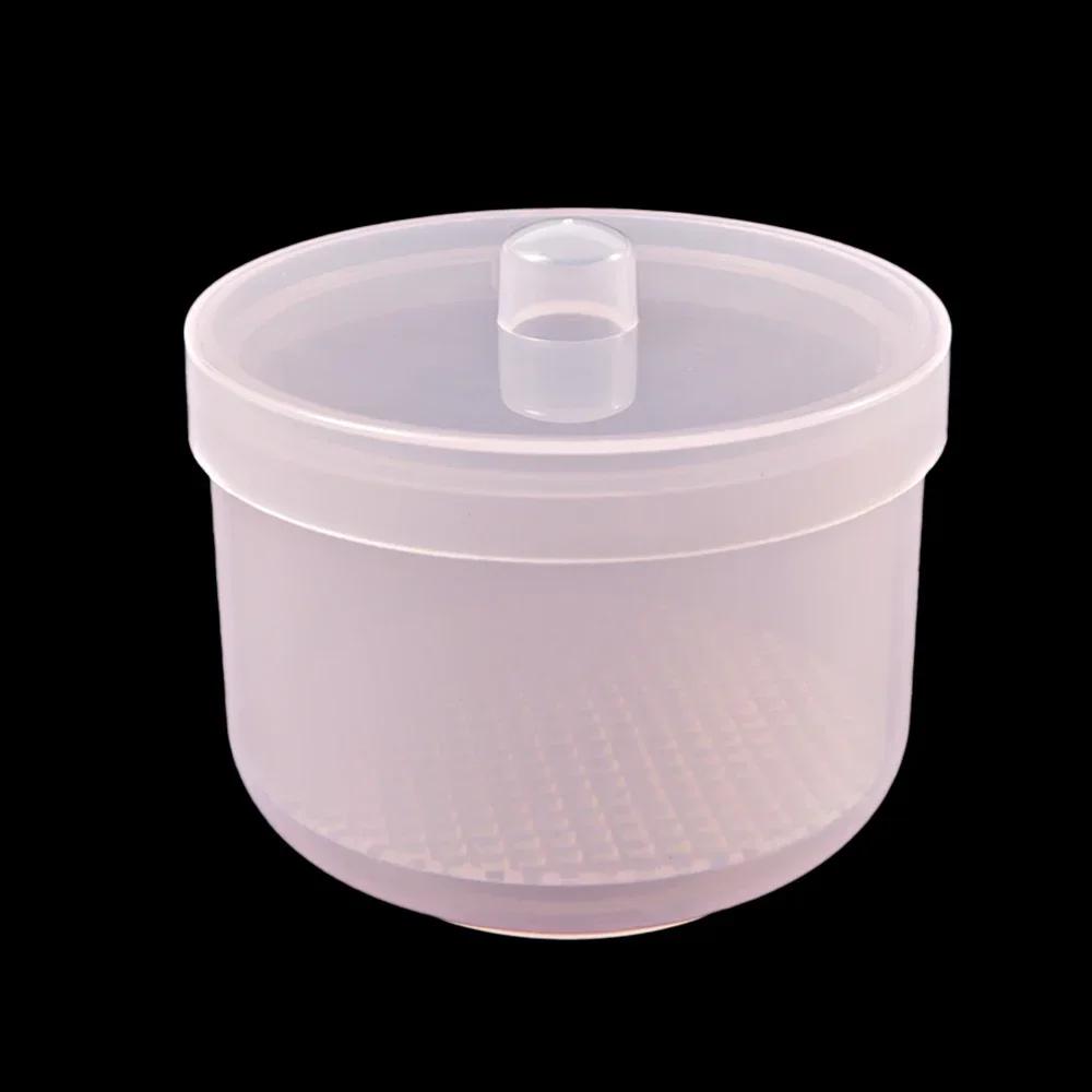 Esterilizador y desinfectante para cabezales de pulido de brocas para manicura, caja de limpieza de herramientas para uñas, estuche de almacenamiento para manicura, accesorios para manicura. color rosa