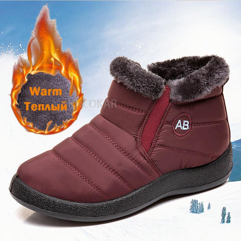 Women Boots 2025 Fashion Waterproof Snow Boots For Winter Shoes Women Casual Lightweight Ankle Botas Mujer Warm Winter Boots