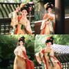 Tang Dynasty Style Hanfu Set With Embroidered Qi Xiong Ruqun Women Daily Wear