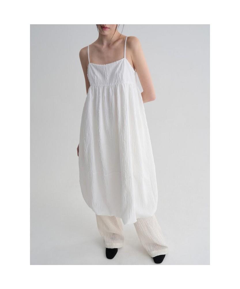 8SECONDS Jacquard Long Dress White
