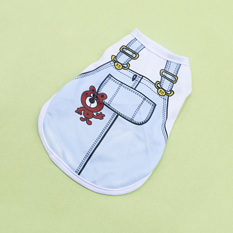 

Универсальный легкий мультяшный жилет для питомцев - Дышащая весенне-летняя верхняя одежда для кошек и собак L (Chest 45cm, 7-9 lbs)