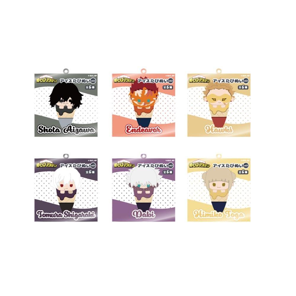 Tapioca My Hero Academia Ice Tapi-Nui Acrylic Keychain Vol.2 6-Piece Box Set Anime Character Collectible Keyrings