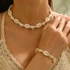 European and American personalized soft pottery necklace fashion coconut tree starfish flower pendant long necklace stacked collarbone chain