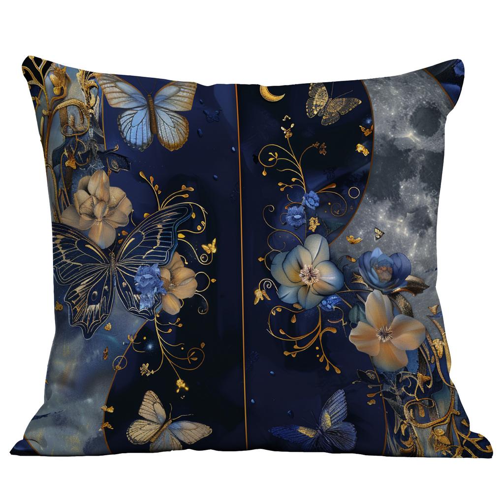 New Imitation 3d Butterfly Printed Pillowcase Retro Home Sofa Cushion Pillowcase Decoration