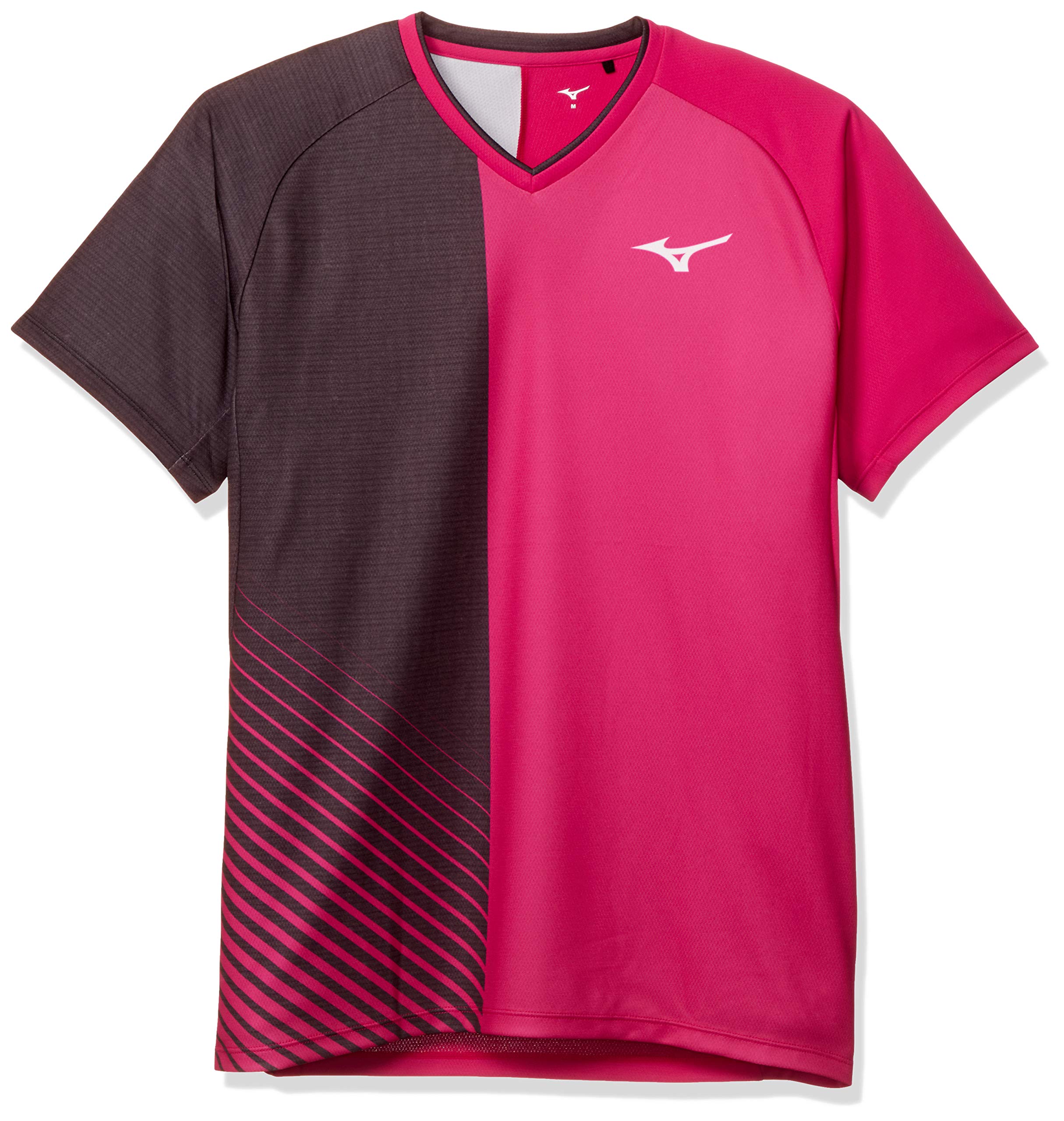 

Tennis Wear Game Shirt Short Sleeve 62JA0006 Japan L to Japanese size [Mizuno] Pink/Black (equivalent L)