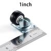 Zestaw 4 kółek meblowych z PVC 1"/1,25"/2" odpornych na zużycie, cichych, uniwersalnych, ciężkich, obrotowych kółek 360 stopni