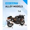 Spray 1/6 SUZUKI HAYABUSA GSX-1300R Alloy Diecast Motorcycle Model Collection Hobby High Simulation Home Decoration Ornament Boy
