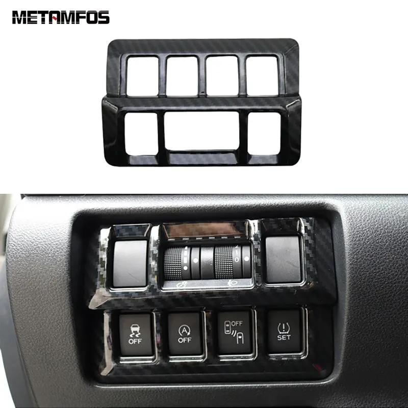 Head Light Lamp Switch Cover Trim For Subaru XV Crosstrek SUV 2018-/Impreza 2016- Carbon Fiber Interior Accessories