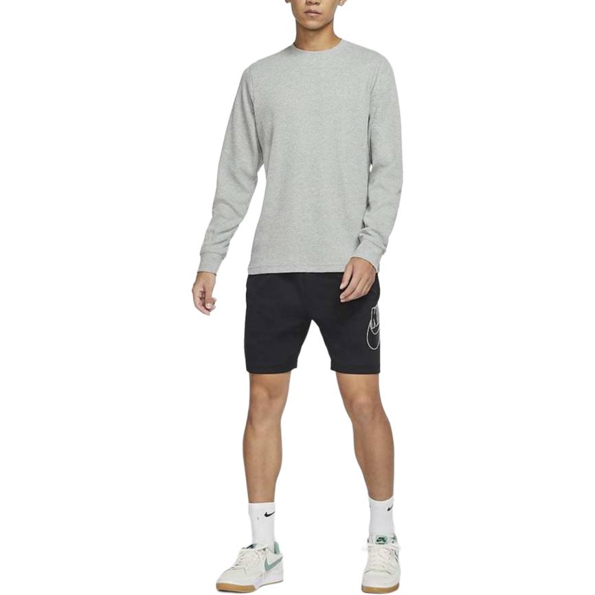 Nike Knitwear Men's Toned Dark Gray Crew Neck Moderate Base Layer DA4239-063
