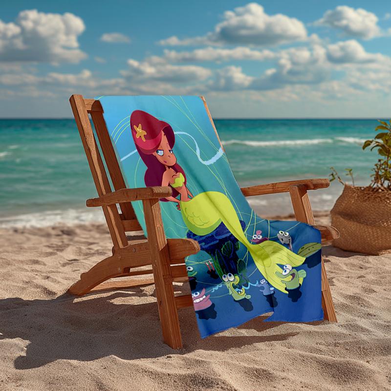 Ultra-Soft Beach Towel with Zig & Sharko Theme,Ideal for Pool - Camping, Diving - Perfect Travel Essential, Vibrant Beach Towel.