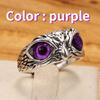 Charm Vintage Leuke Eenvoudige Uil Oog Ring Zilverkleur Verloving Trouwringen Sieraden Cadeaus voor Mannen en Vrouwen