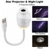 Salange USB Star Projector Night Light for Car Roof and Bedroom Ceiling Moon Saturn Projector Lamp