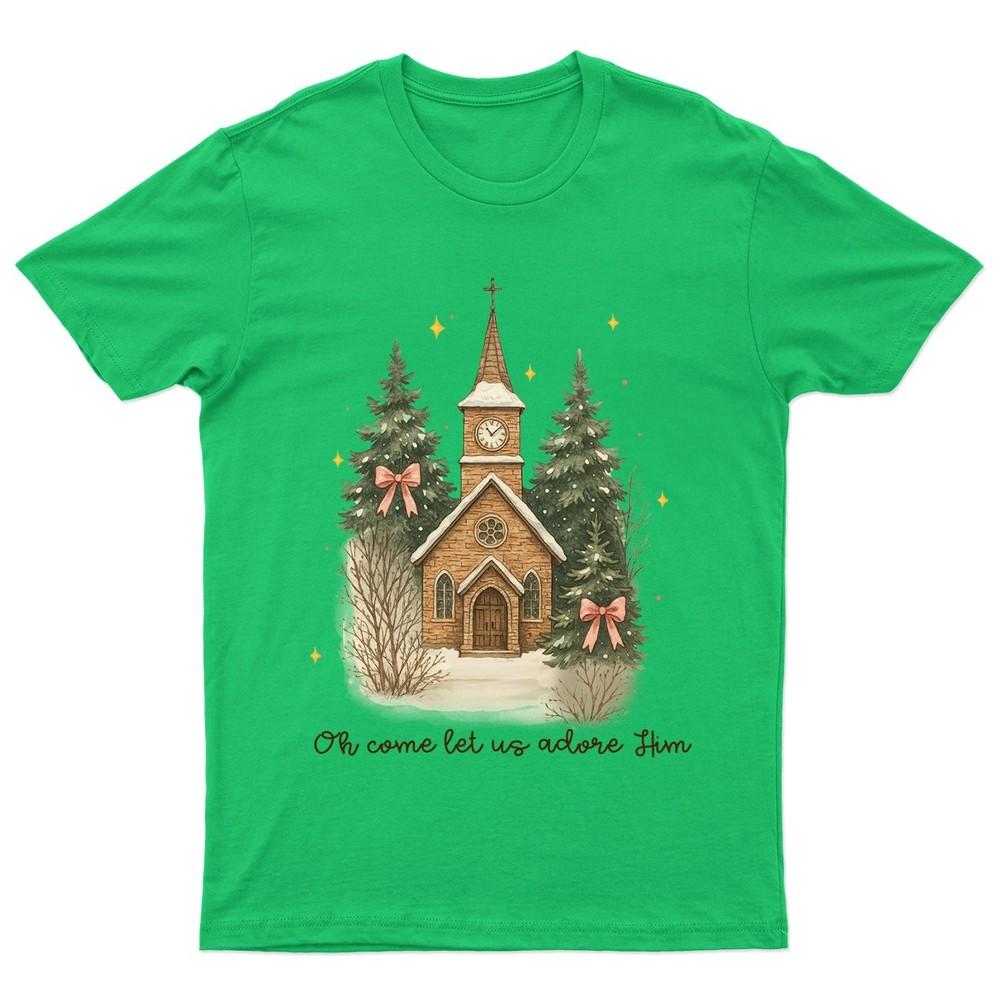 Oh Come Let Us TShirt Unisex Gift Retro Seasonal Funny Xmas Santa Unisexs S