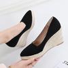 Scarpe primavera estate Scarpe col tacco da donna Scarpe con zeppa da donna Décolleté da donna di marca Zeppe donna casual 8 cm Taglie forti 42