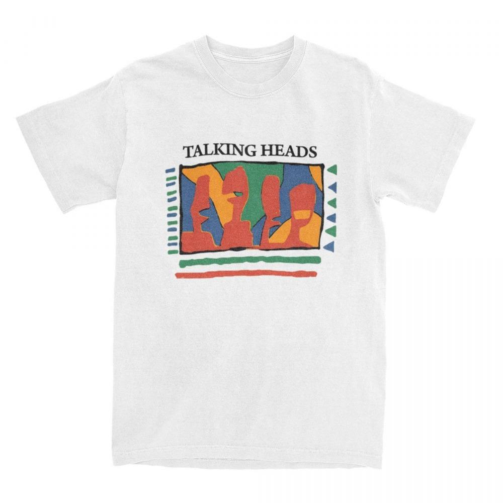 Interesting Male Speaking Headband T-shirt, Round Neck Cotton T-shirt, Post Punk Short Sleeved T-shirt, Original Clothing