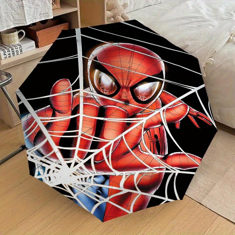 1pc Spider-Man Web Themed Automatic Opening and Closing Umbrella - Suitable for all occasion gift-d0807085
