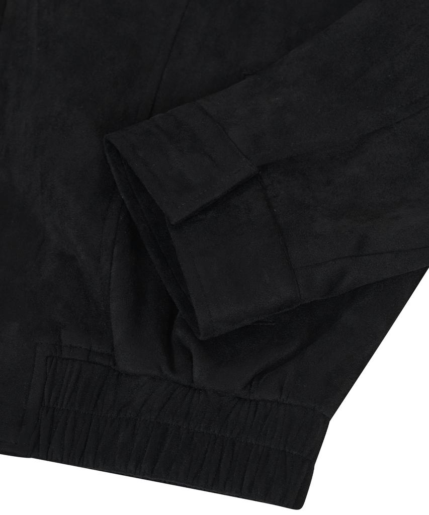 Standarderror 87-Stan061 Layer Line Suede Blouson Jacket Black