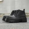Big Head Derby Shoes Men'S High-Top Leather Shoes Thick-Soled Heightening Martin Boots Retro Warped Head Mid-Top Short Boots 18944-J