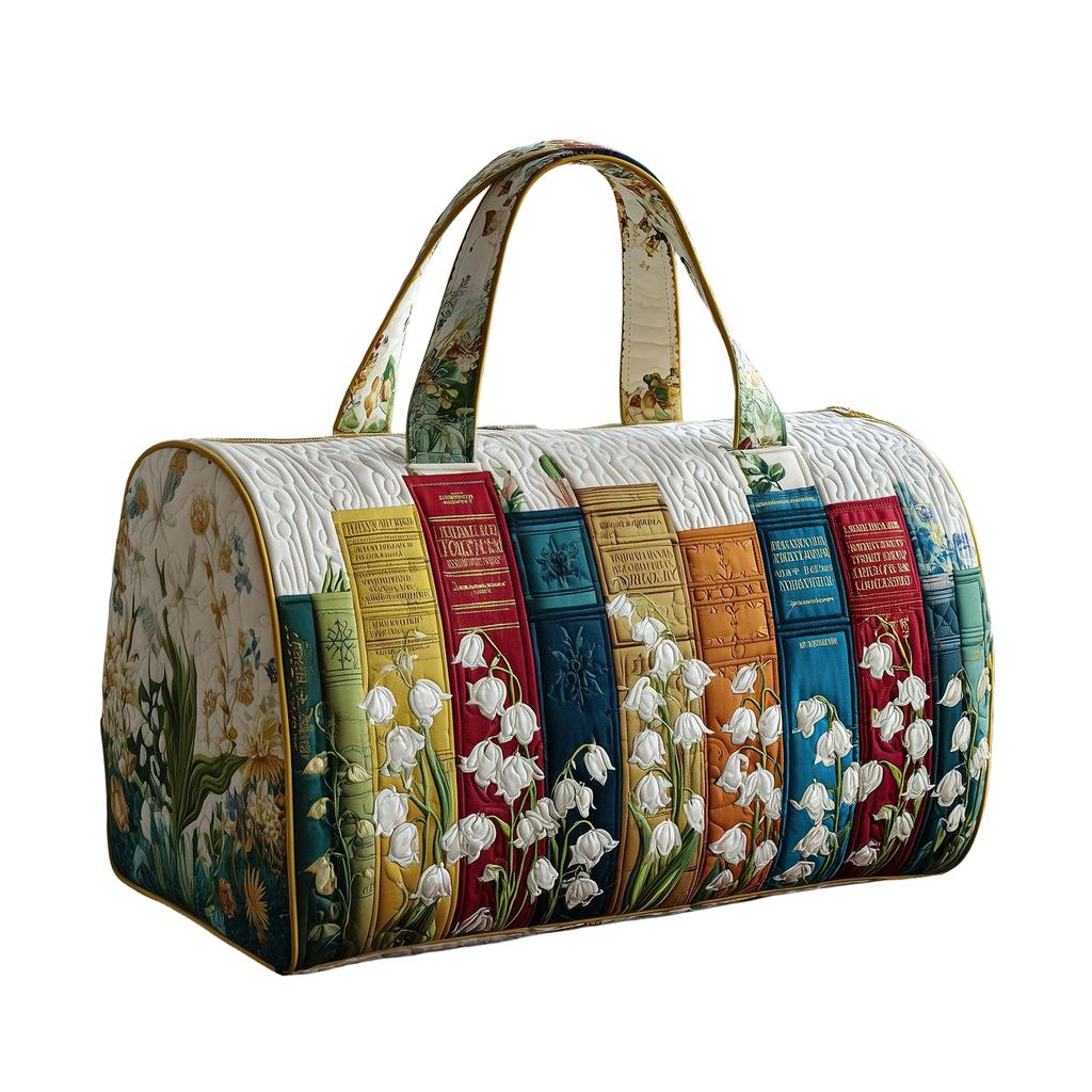 Borsa da Viaggio Trapuntata Imbottita Serie Floreale 3D Borsa Yoga da Donna alla Moda Stampata Borsa a Mano