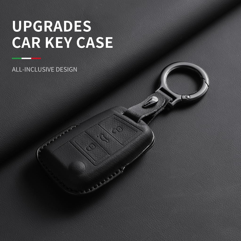 Leder Autoschlüsselhülle Abdeckung Für Vw Volkswagen Golf 7 Mk7 Tiguan Mk2 Schlüsselhülle Schlüsselanhänger Abdeckung Schutz Schlüsselanhänger Zubehör