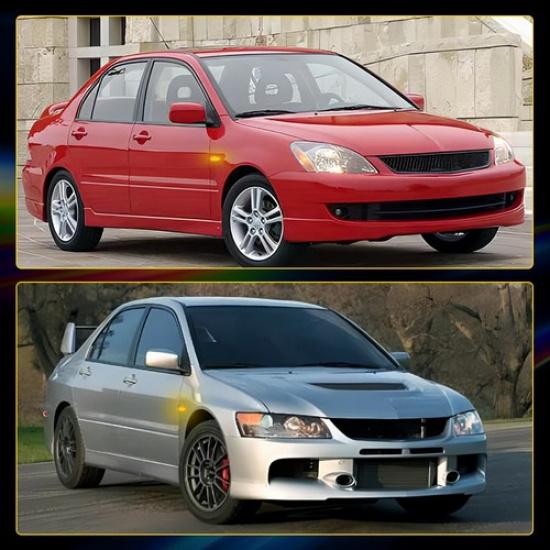 Front Side Marker Turn Signal Lights Fit 02-06 Mitsubishi Lancer 03-06 Outlander