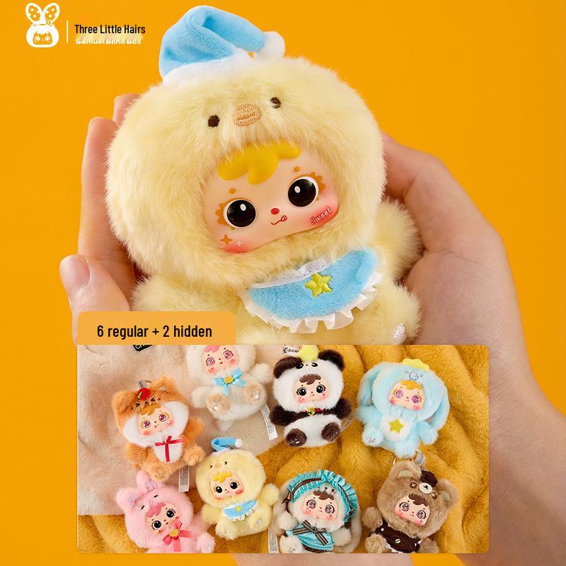 Three Little Hairs Lucky Rabbit Plush - Cute Bedroom Decoration