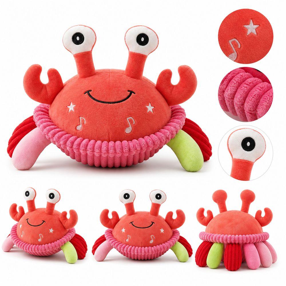 Talking Function Jumping Crab Toy Plush Interactive Moving Toy Speech Learning