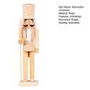 38CM Christmas Wooden Unfinished Nutcracker Figurine DIY Blank Unpainted Soldier Figure Festival Holiday Party Ornament Decoration