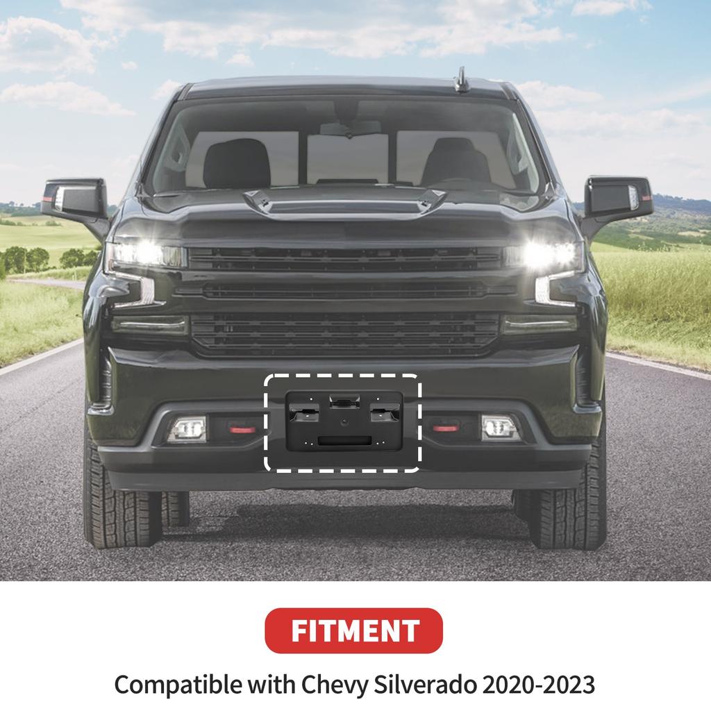 Front License Plate Holder Frame Bracket Mount For Chevrolet Silverado -23