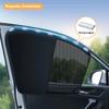 1Pc Dual- layer Magnetic Car Sunshades Sun UV Protection for Side/Front/Rear Windows Heat Blocking Mesh Sunshade Curtain