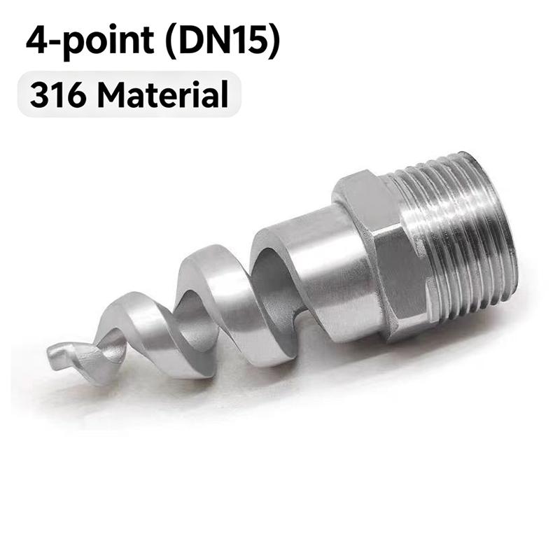 Spiral Nozzle 3/8" 1/2" 3/4"1/4" 1"Male Thread Stainless Steel Spiral Cone Atomization Nozzle Spray Sprinkler Head Garden
