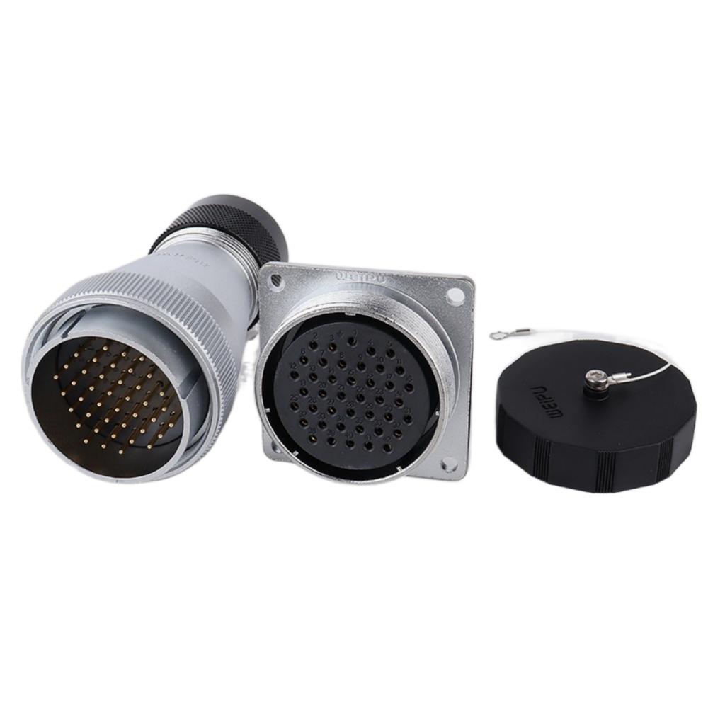 WEIPU WS48 TD+Z M48 Circular Waterproof Bulkhead Connector 5 7 20 27 38 42 Pin AC DC Power Adapter 50A Male Plug Female Socket
