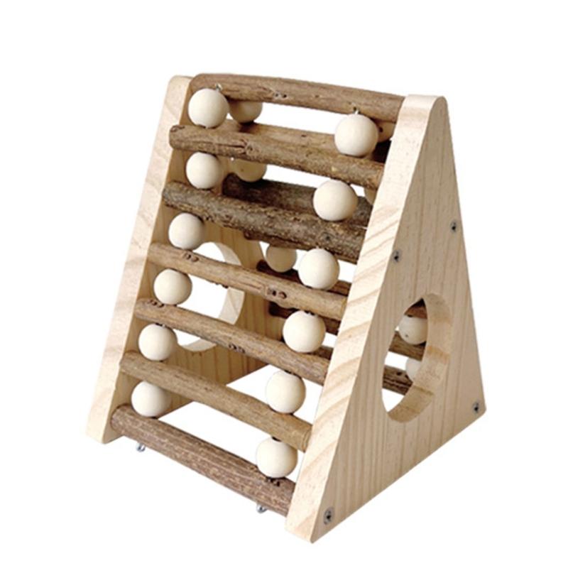 Exercise Climbing Ramp Wood Hamster Hideouts Climbing Toy With Natural Cool for Hamsters Small Pet Cage Enrichment