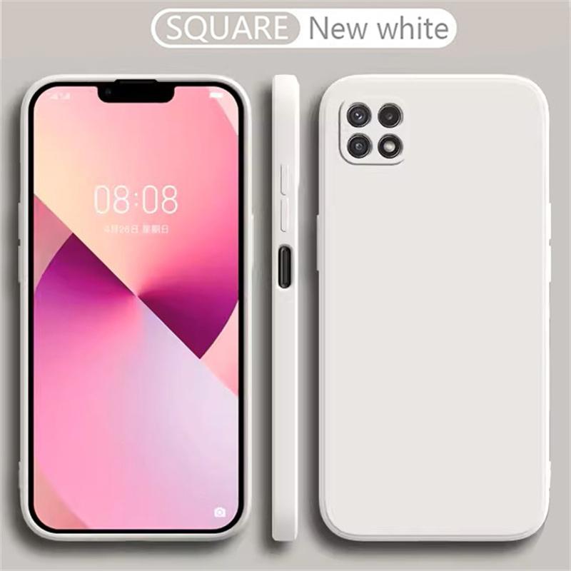 Luxury Liquid Mobile Phone Case for Samsung A22 Galaxy A21S A31 A41 A51 A71 Soft Silicone Protective Shockproof Bag Cover