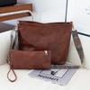 Pu Material Tote Bag For Women Large Capacity Crossbody Purse With Zipper Closure