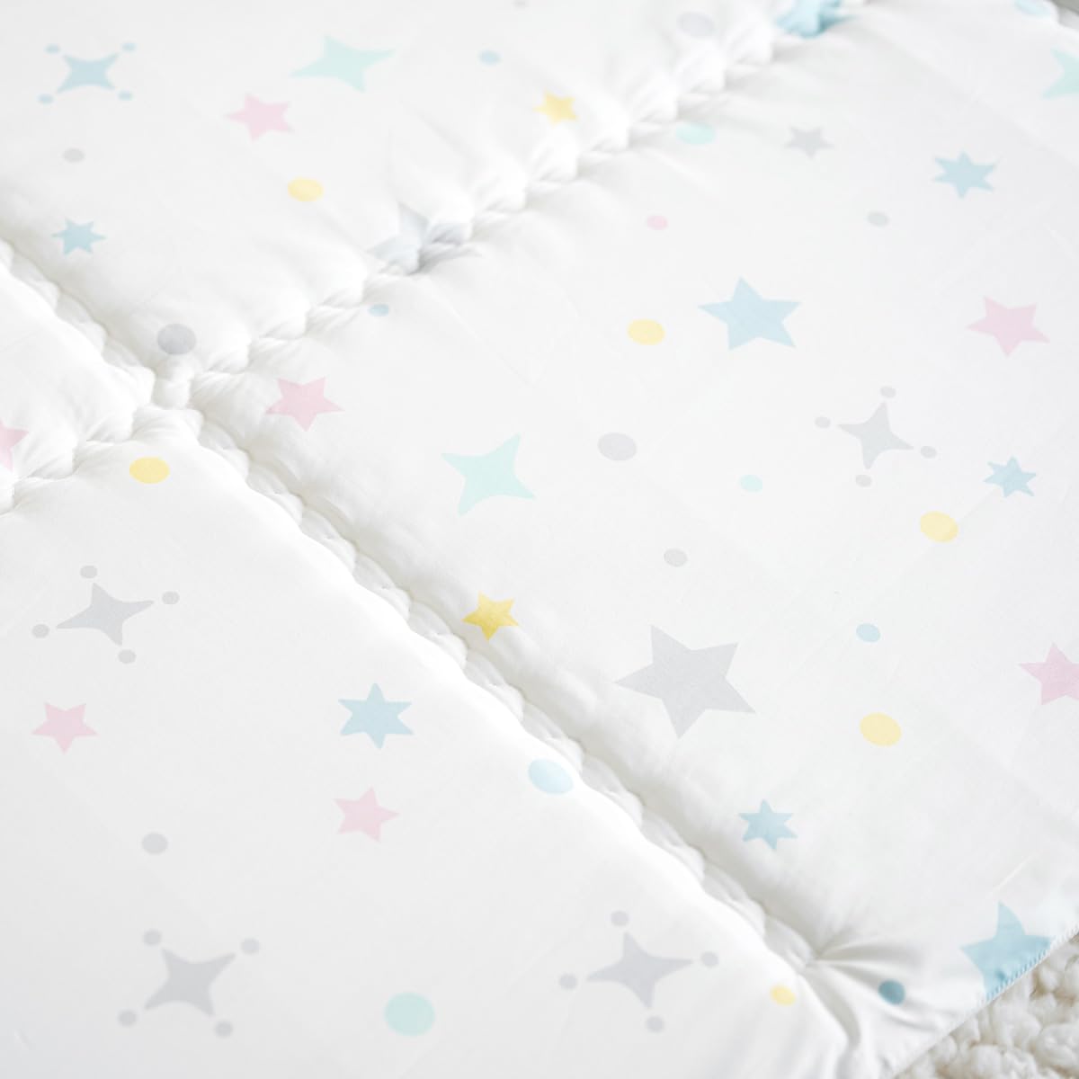 

Nishikawa Nap Nap Nursery Made in Nap Mat 47727 Star Nap Futon, моющийся, футон, детский сад, школа, Япония, узор/белый [700]