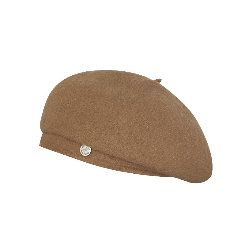 Wool Woolen Beret Hat for Women with Large Head Circumference Autumn and Winter New Style  Korean Version  Small Face  Warm Painter's House Hat