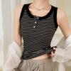 Women's Button Camisole Cover Side Breasts Anti-glare Outside Cotton Vest