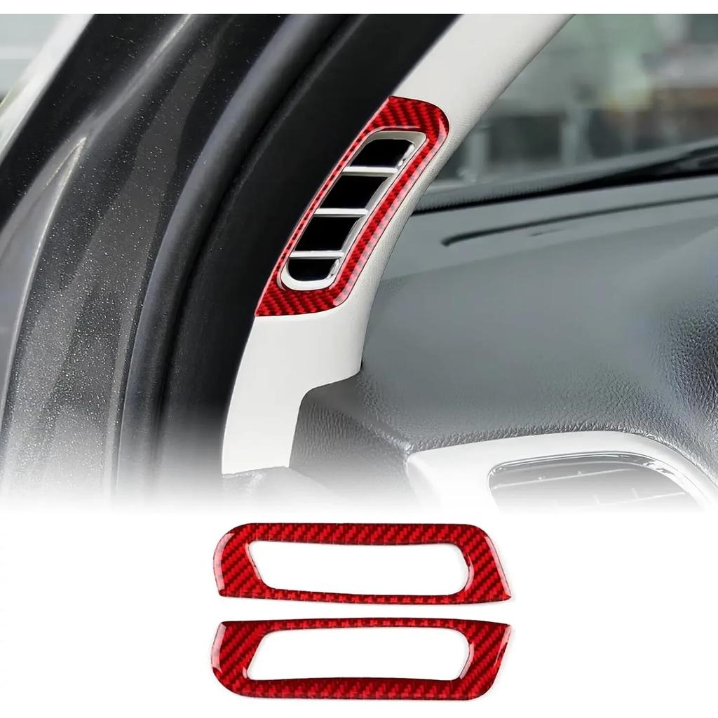 Genuine Carbon Fiber A Pillar Air Conditioning Vent Trim Interior Decorative Accessories for Jeep Grand Cherokee 2011
