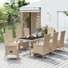 Vidaxl 9-Cz. Tuinmeubelset Met Kussens, Beige, Polyrotan