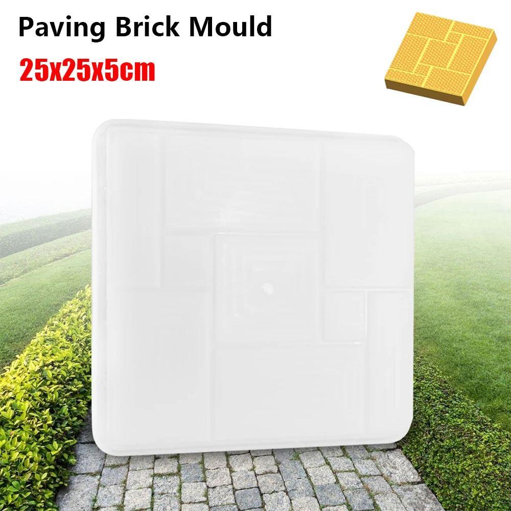 1Pcs Fish Scale Pattern Paving Brick Mould 25x5cm Reusable Stepping Stone Paver DIY Plastic Walkway Brick Mold
